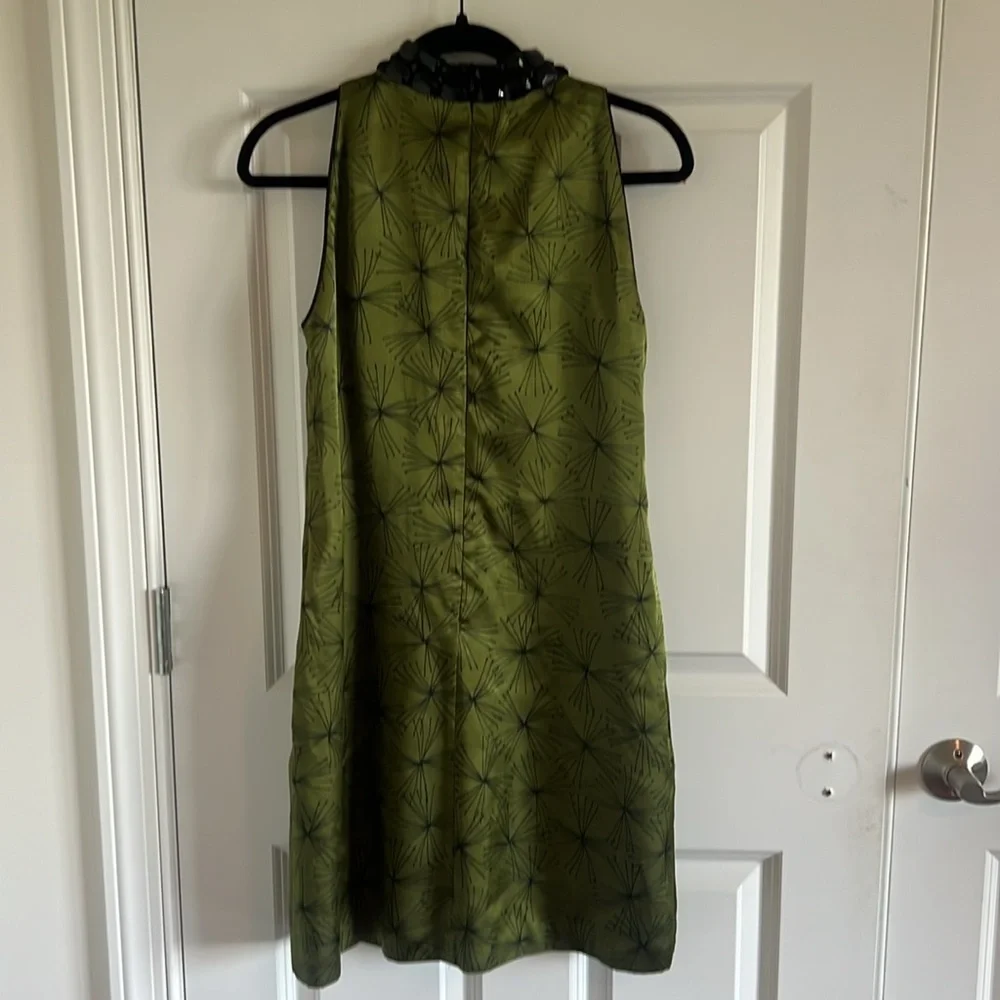 Urban Chic Green Shimmer London Times Dress beaded neckline 8 - Picture 5 of 7